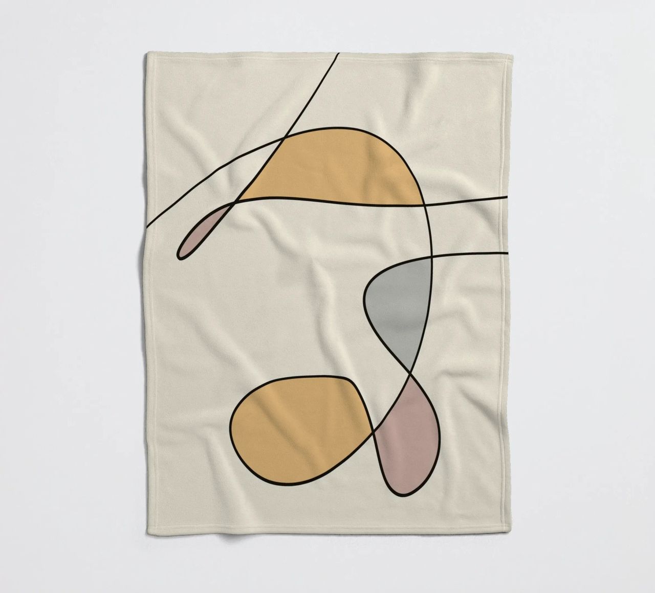 Minimal graceful line art abstract 02 coperta in pile da Little Dean
