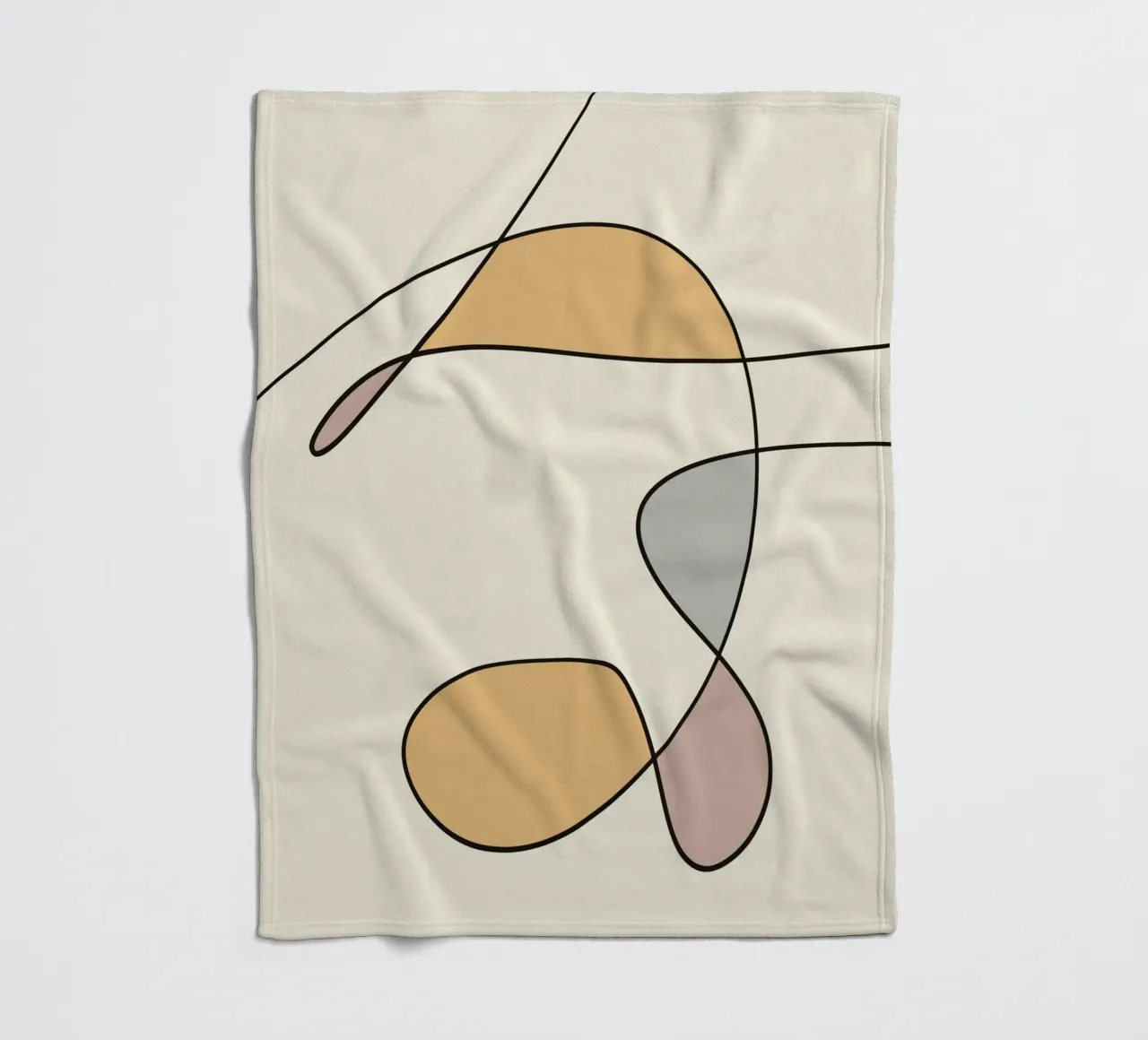 Minimal graceful line art abstract 02 coperta in pile da Little Dean