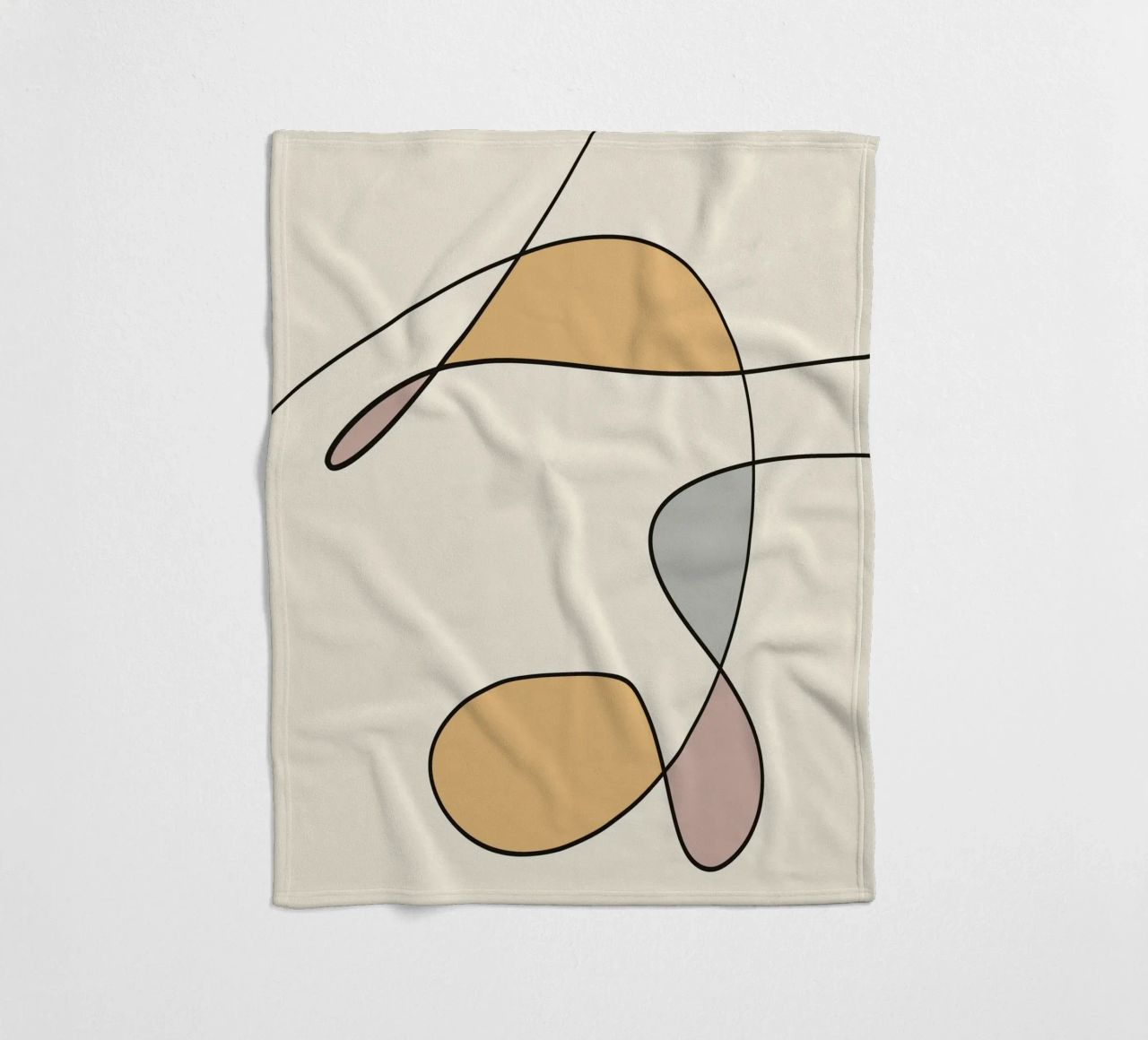Minimal graceful line art abstract 02 coperta in pile da Little Dean