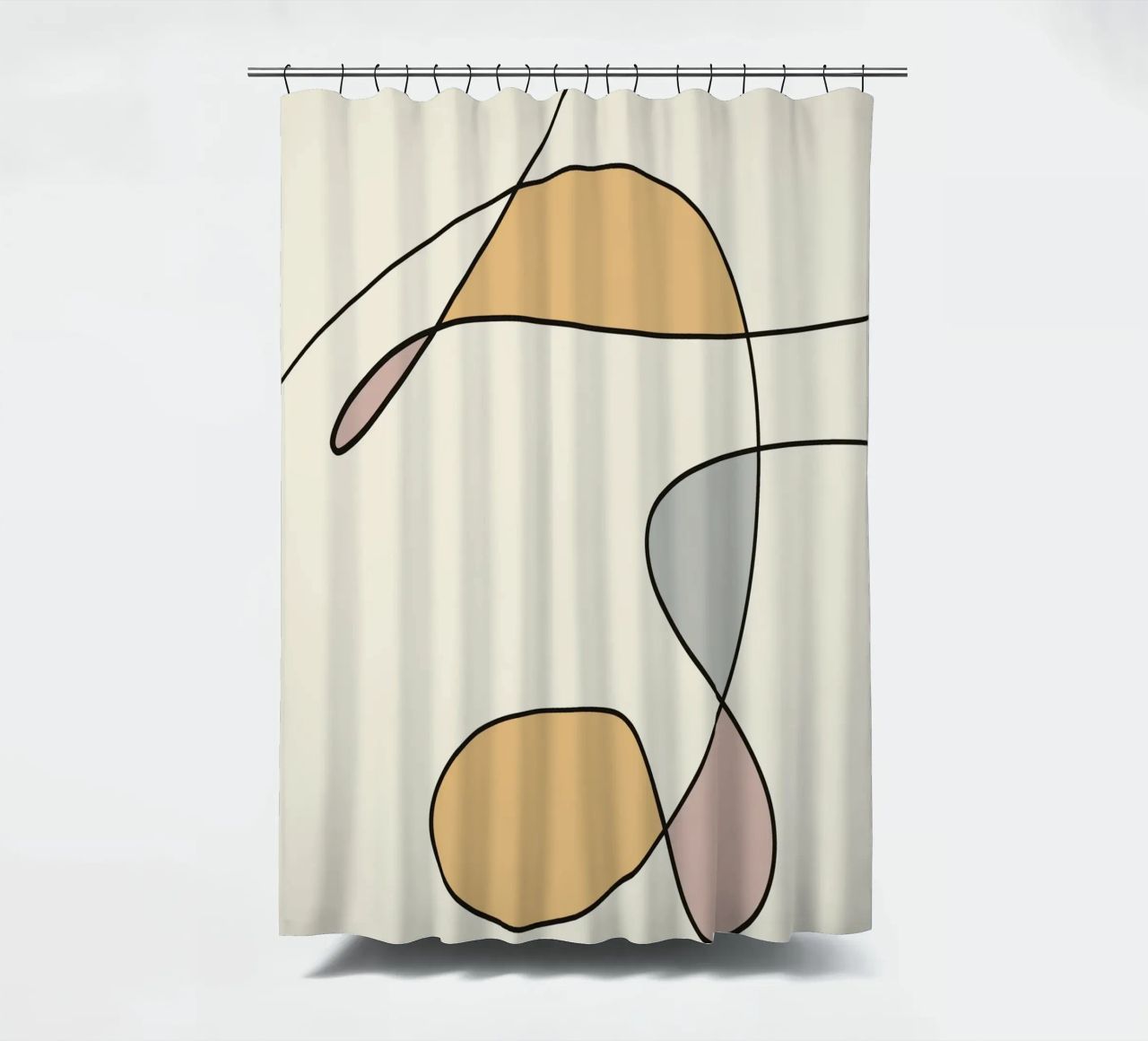 Minimal graceful line art abstract 02 tenda da doccia da Little Dean