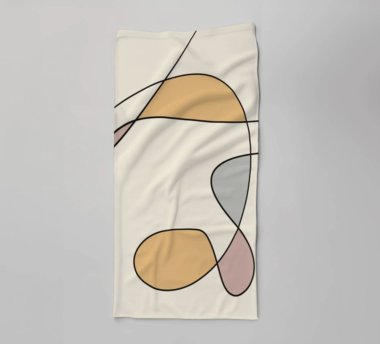 Minimal graceful line art abstract 02 asciugamano da bagno da Little Dean