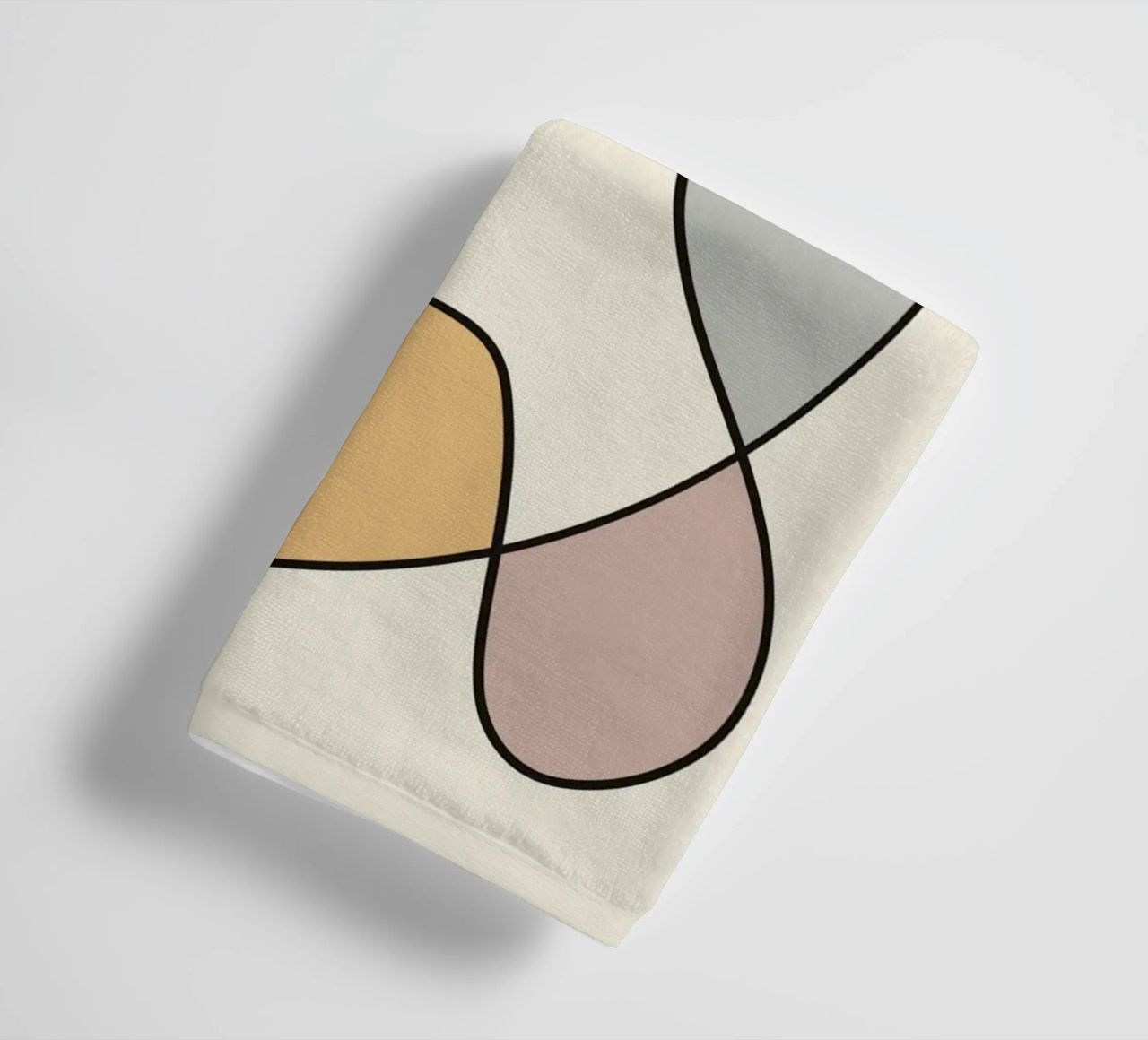 Minimal graceful line art abstract 02 asciugamano da bagno da Little Dean