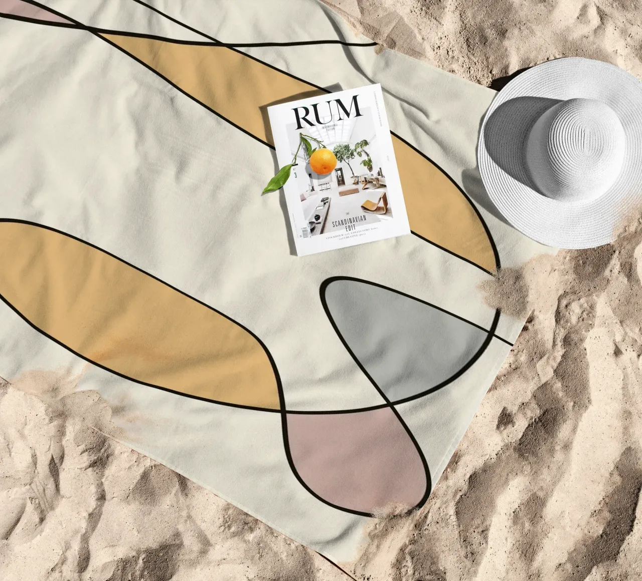 Minimal graceful line art abstract 02 telo mare da Little Dean