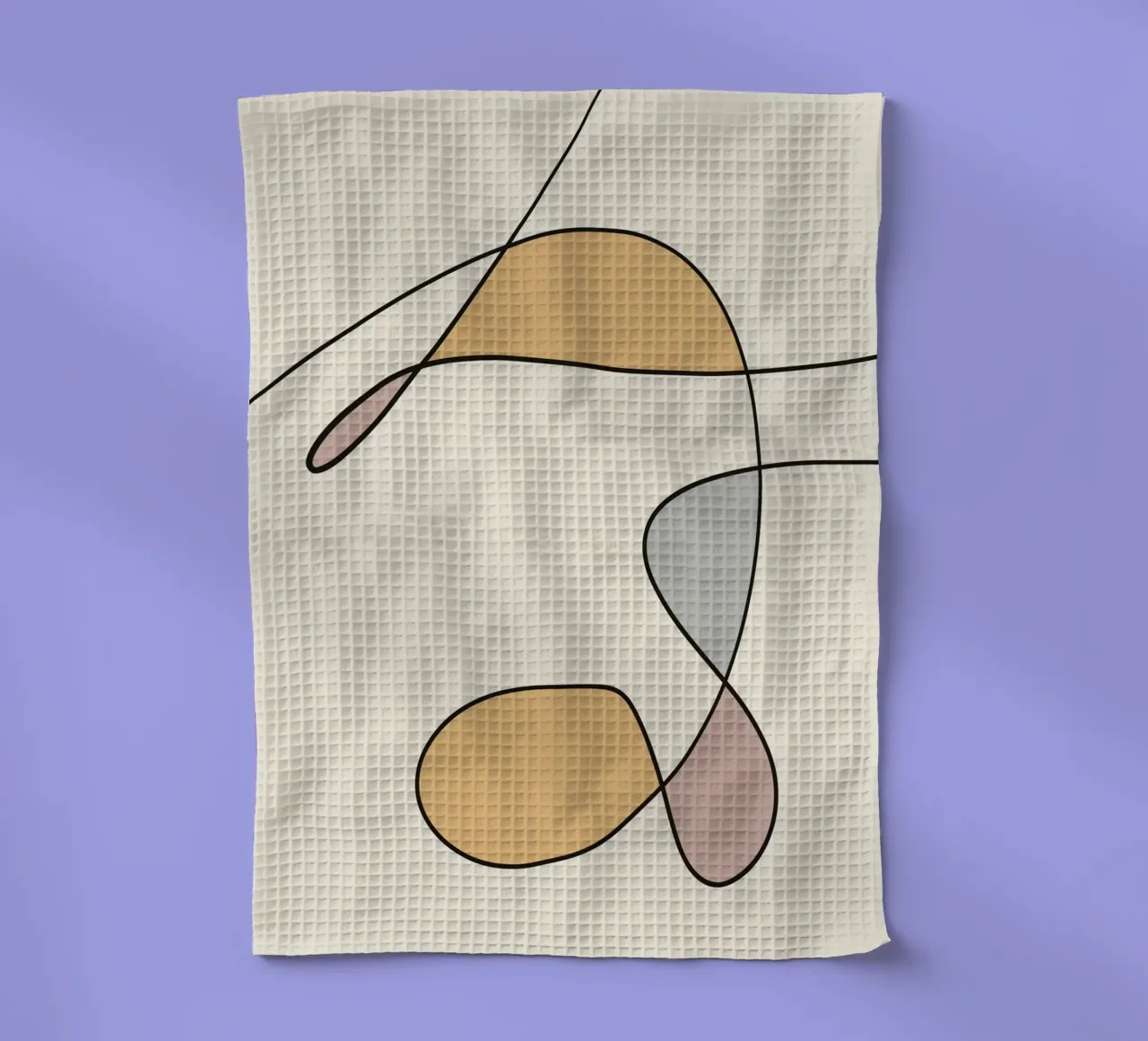 Minimale, gracieuse, ligne abstraite 02 torchon de Little Dean