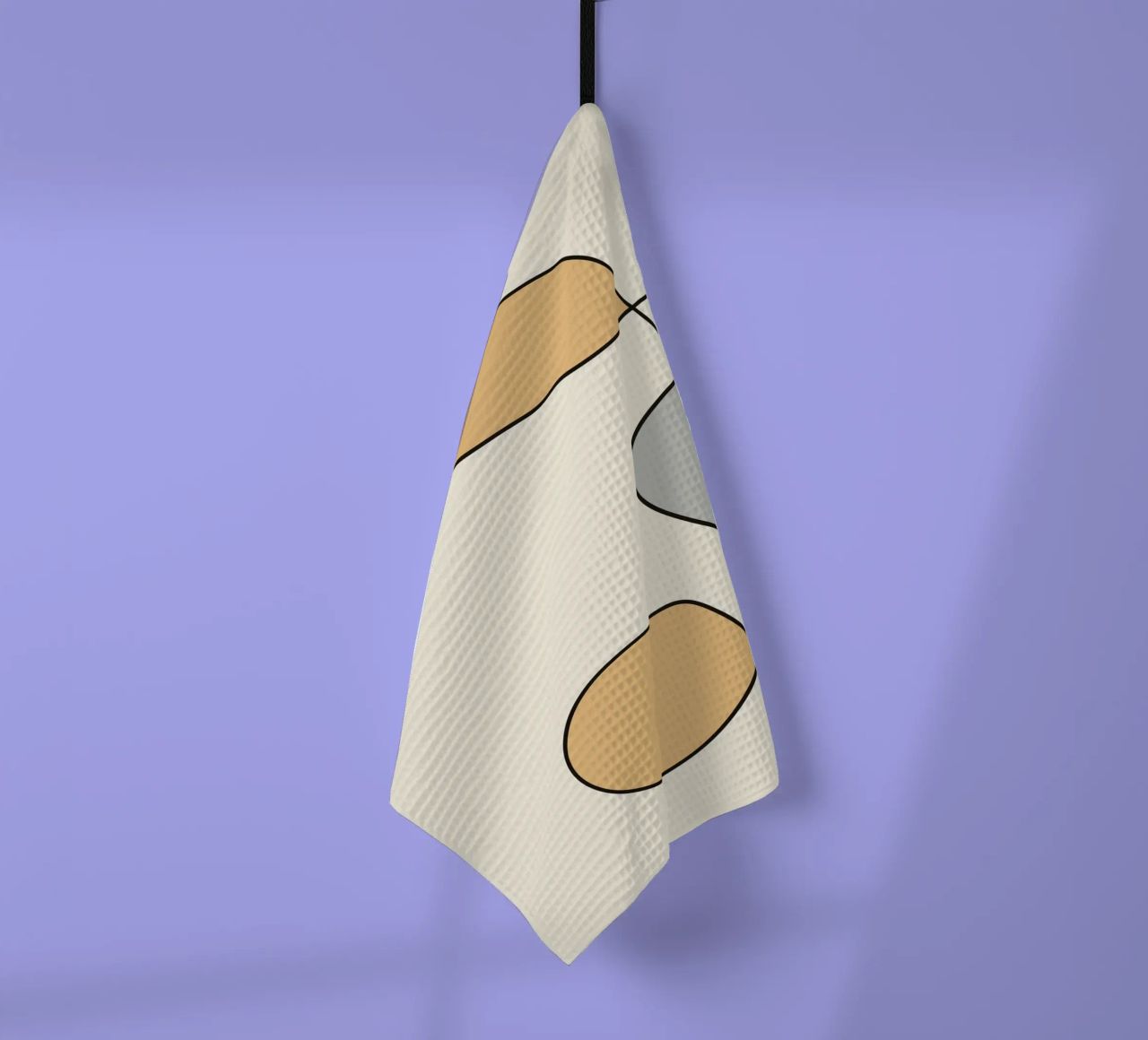 Minimal graceful line art abstract 02 canovaccio da cucina da Little Dean