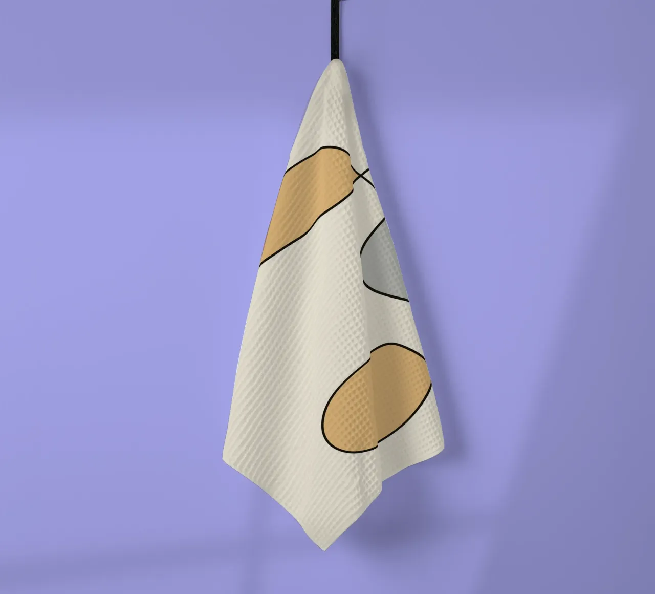 Minimal graceful line art abstract 02 canovaccio da cucina da Little Dean