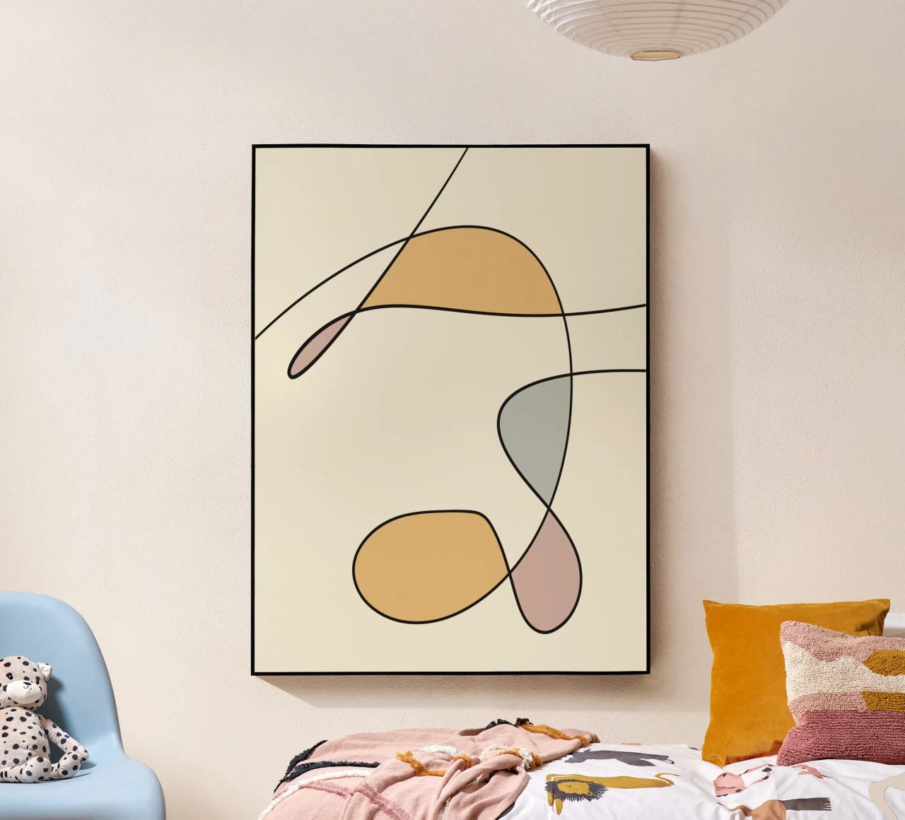 Minimal graceful line art abstract 02 plexiglass da Little Dean