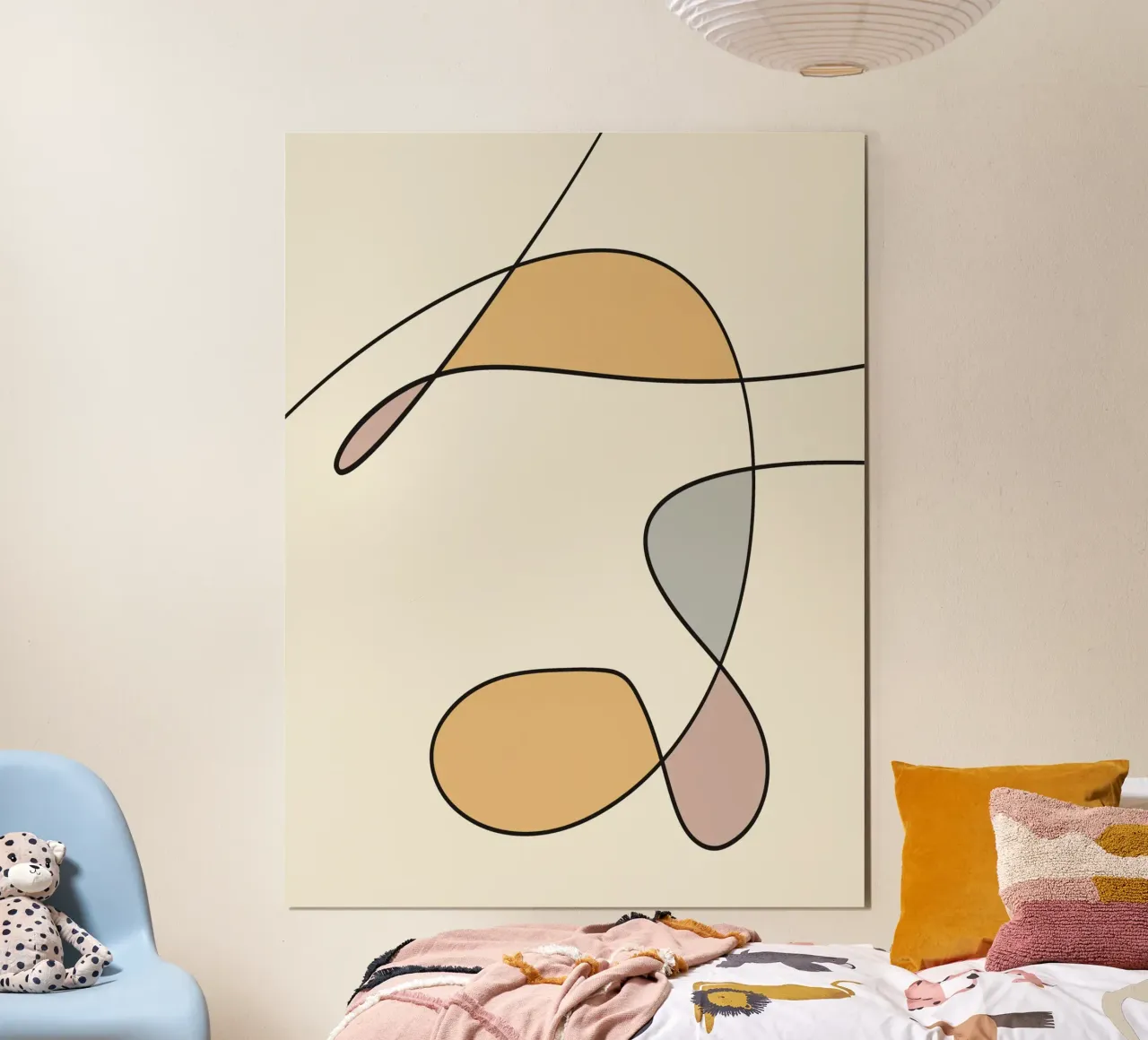 Minimal graceful line art abstract 02 poster da Little Dean