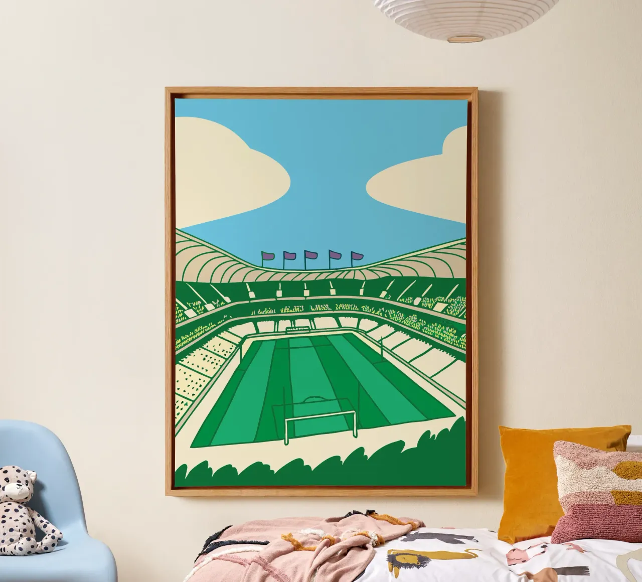 Stadio di calcio tela con Cornice a cassetta da SPORTS ONLY