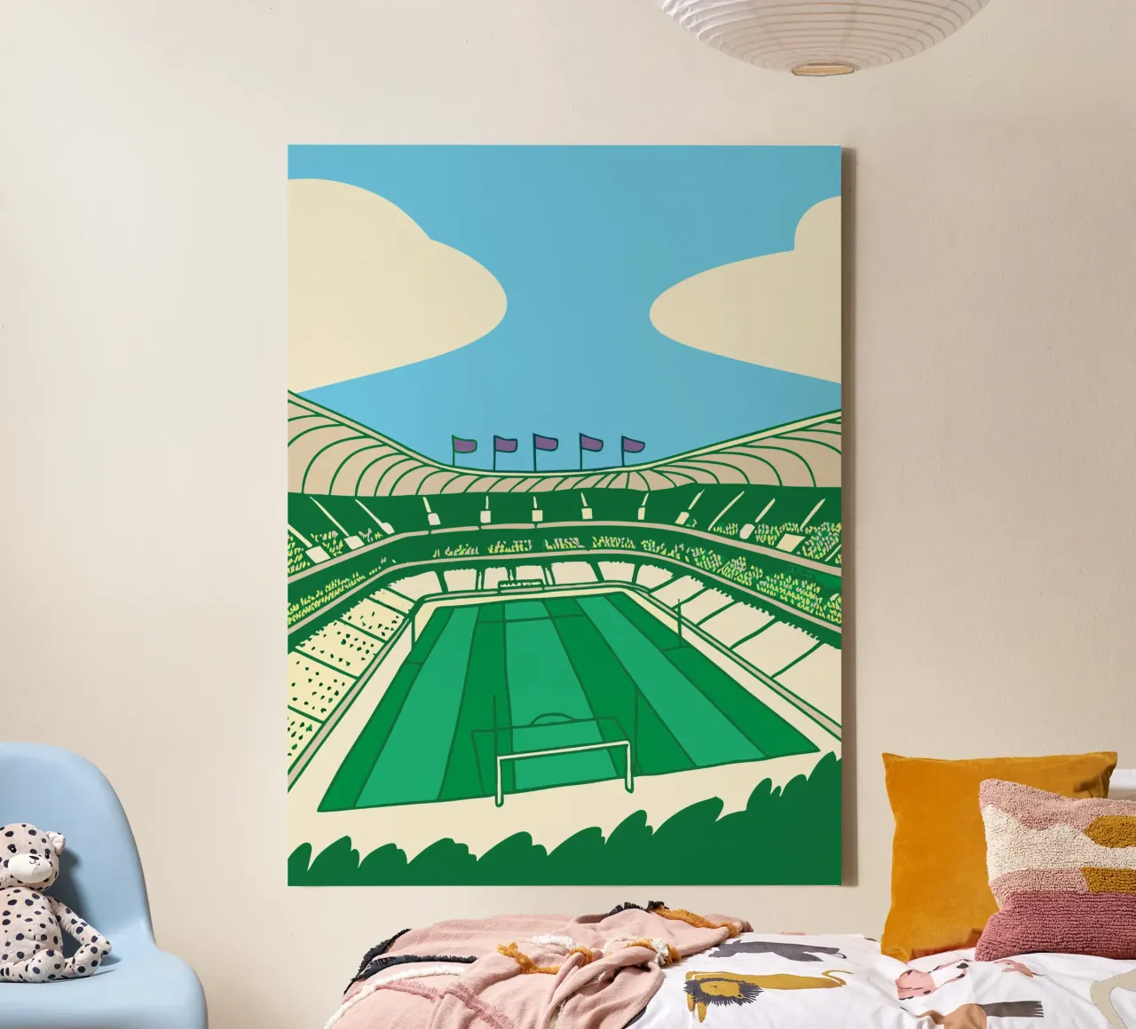 Stadio di calcio tela con Cornice a cassetta da SPORTS ONLY
