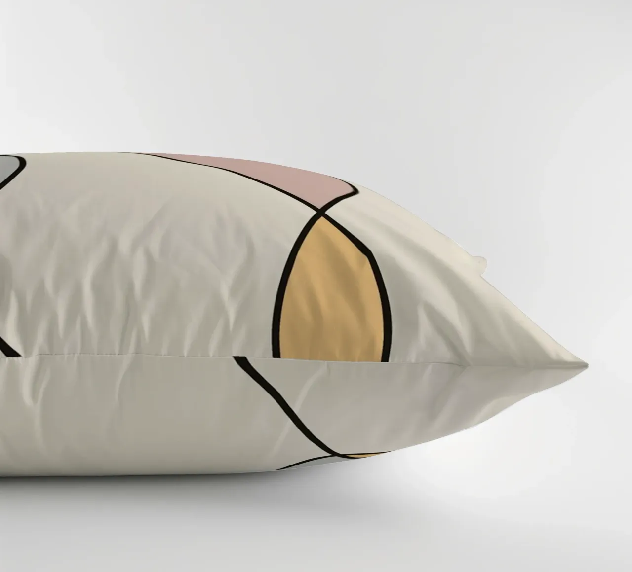 Minimal graceful line art abstract 03 cuscino da Little Dean