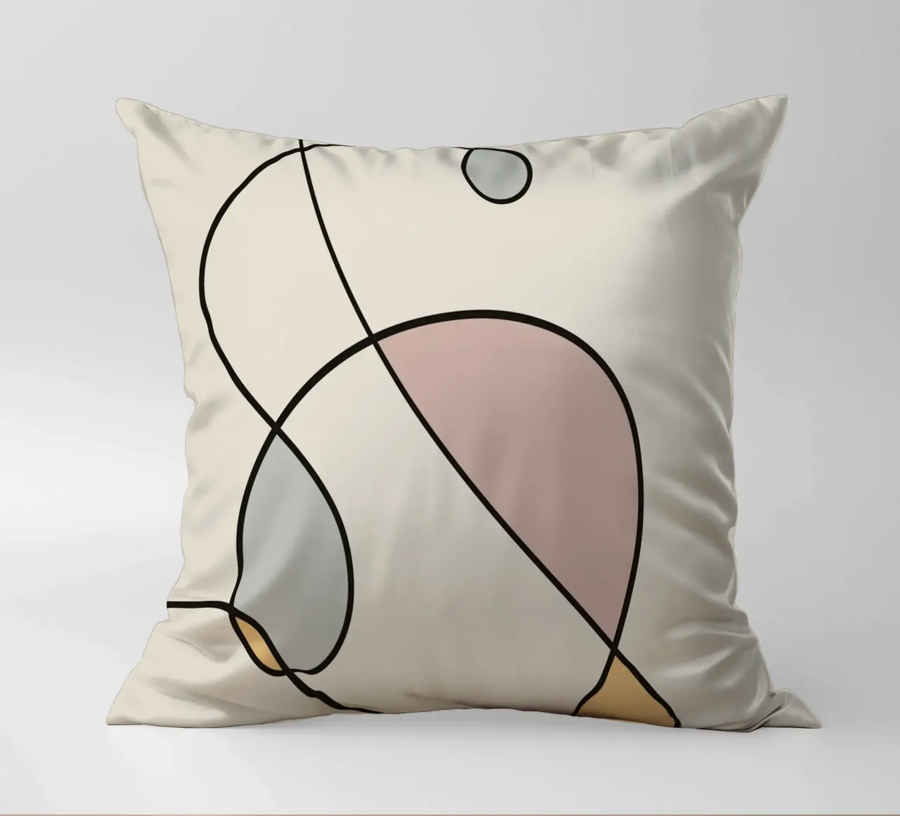 Minimal graceful line art abstract 03 cuscino da Little Dean