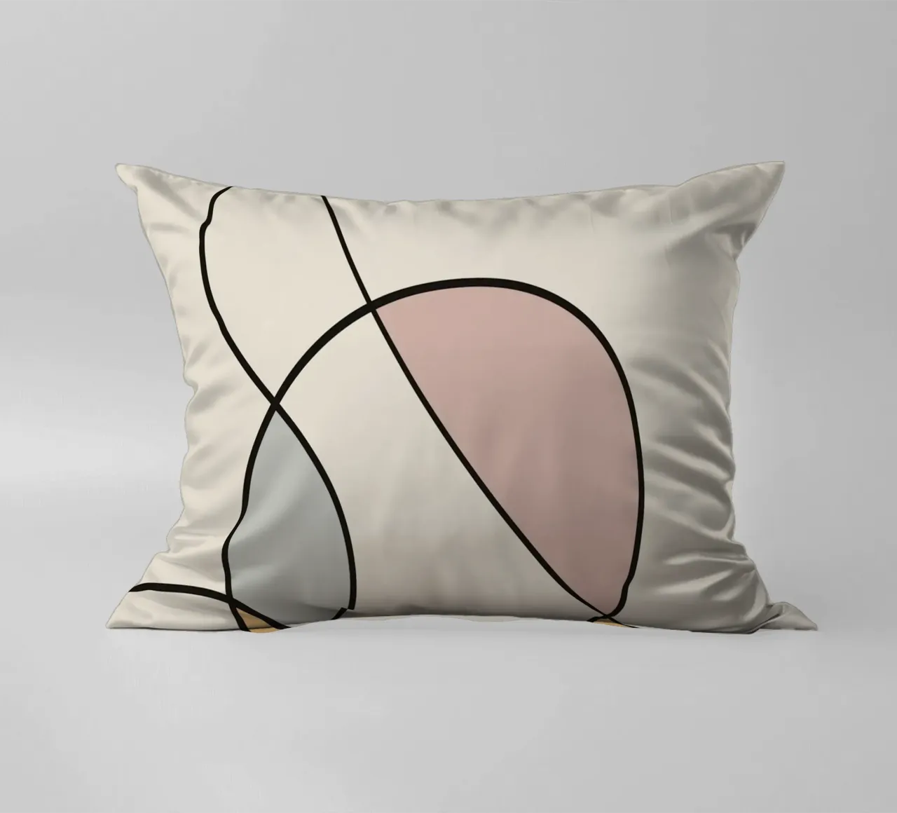 Minimal graceful line art abstract 03 cuscino da Little Dean