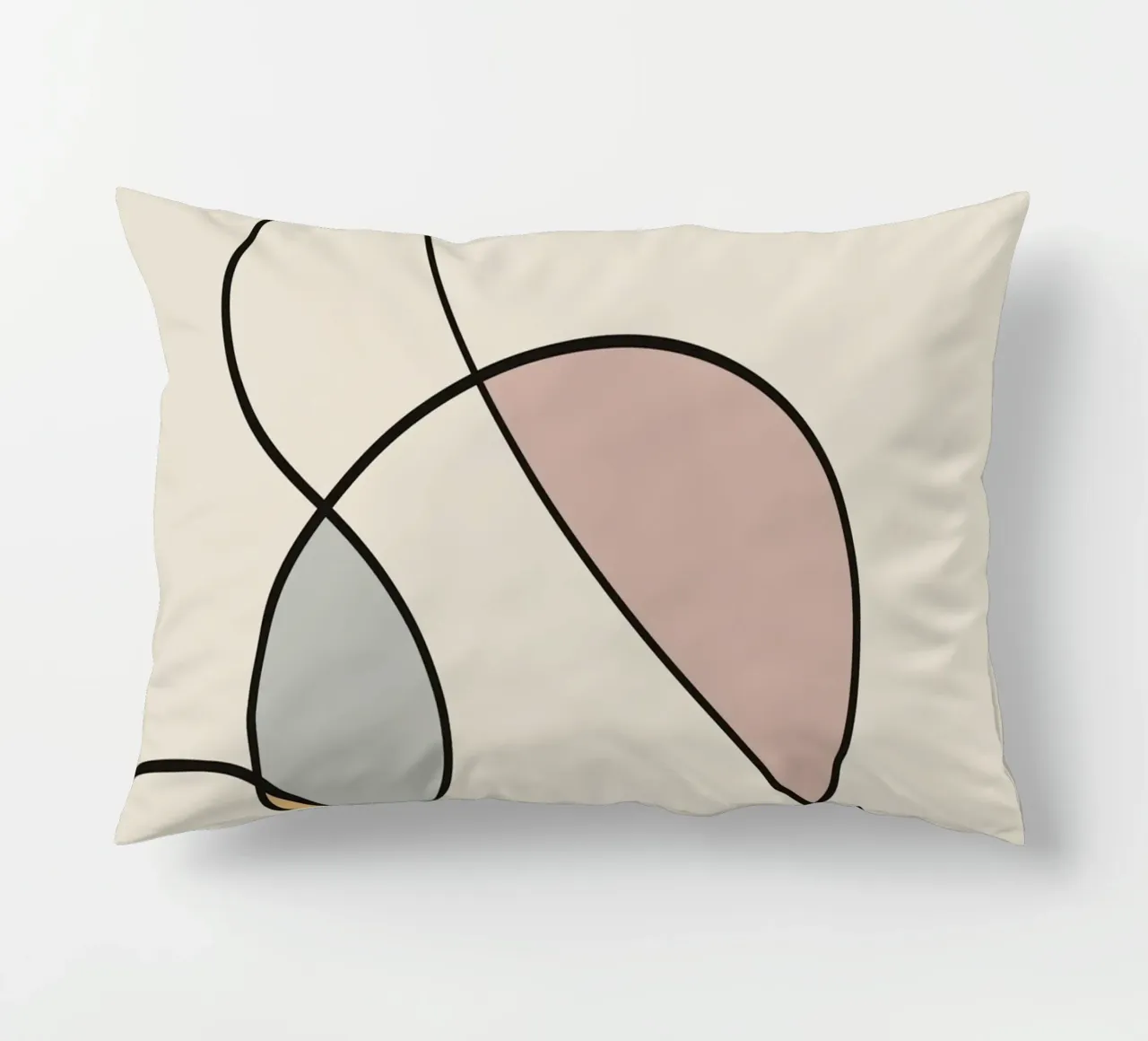 Minimal graceful line art abstract 03 cuscino da Little Dean