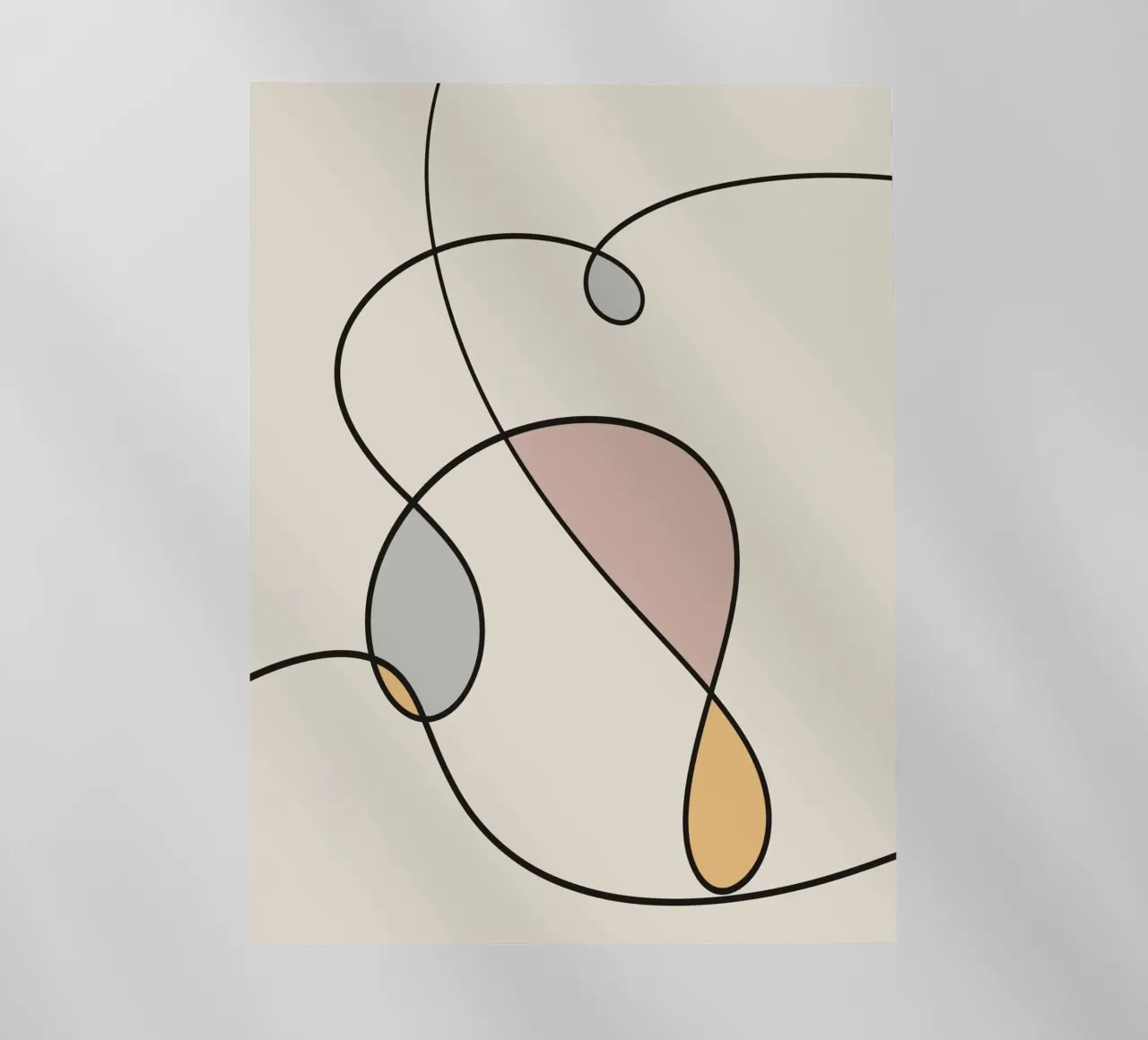 Minimal graceful line art abstract 03 pellicola backlit da Little Dean