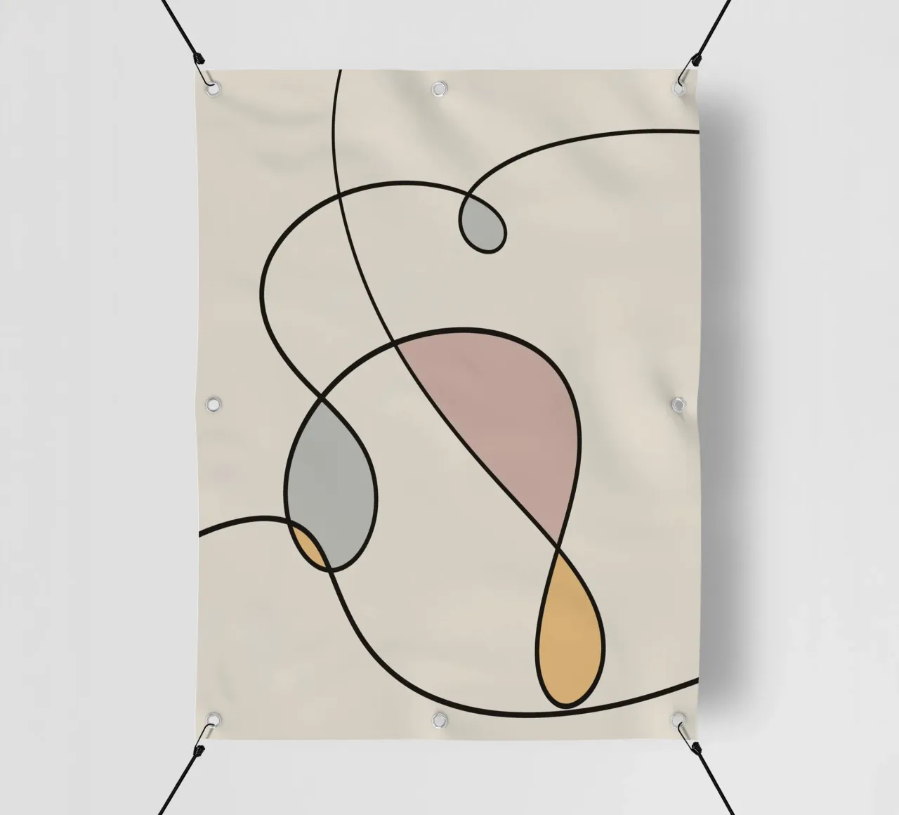 Minimal graceful line art abstract 03 telo in pvc da Little Dean