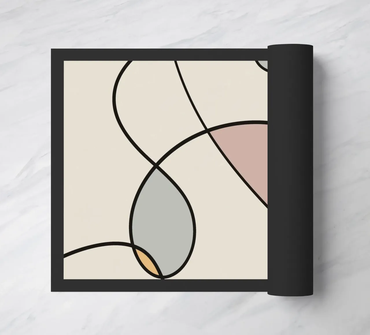 Minimale anmutige Linie Kunst abstrakt 03 Fußmatte von Little Dean
