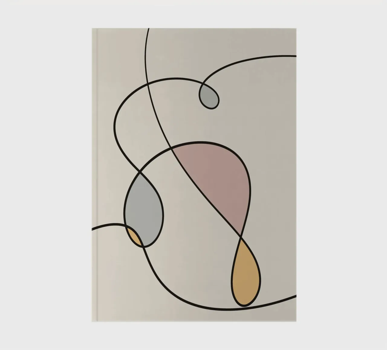 Minimale, gracieuse, ligne abstraite 03 carnet de notes de Little Dean