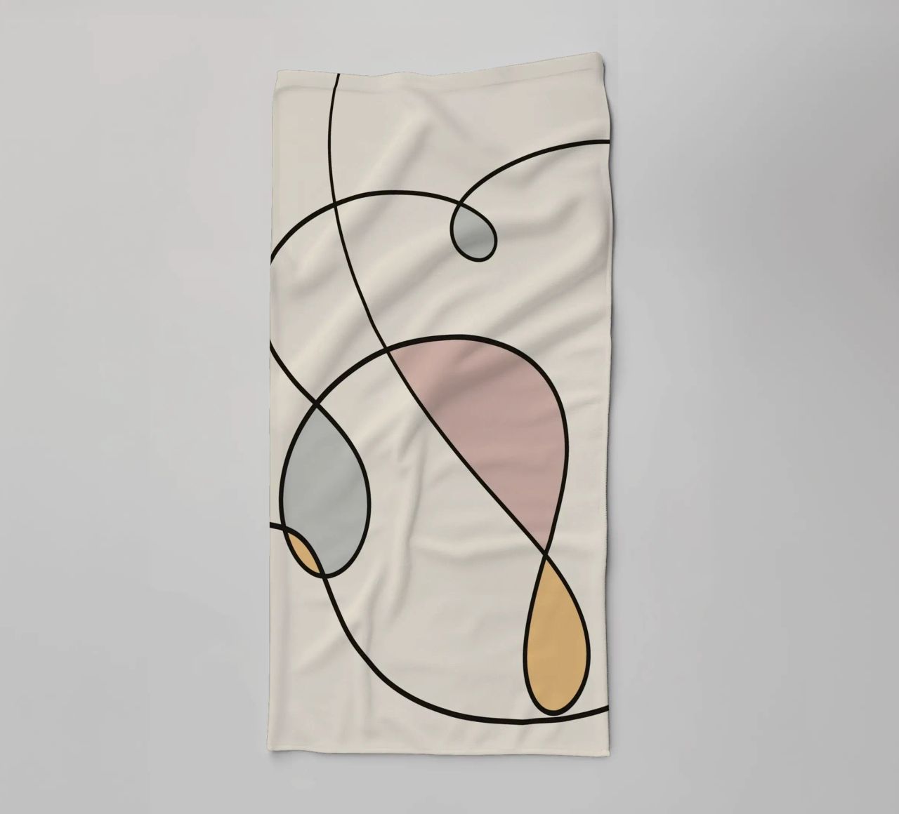 Minimal graceful line art abstract 03 asciugamano da bagno da Little Dean
