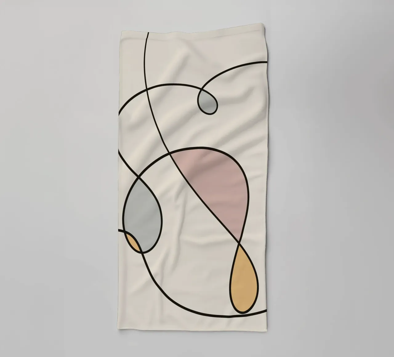 Minimal graceful line art abstract 03 asciugamano da bagno da Little Dean