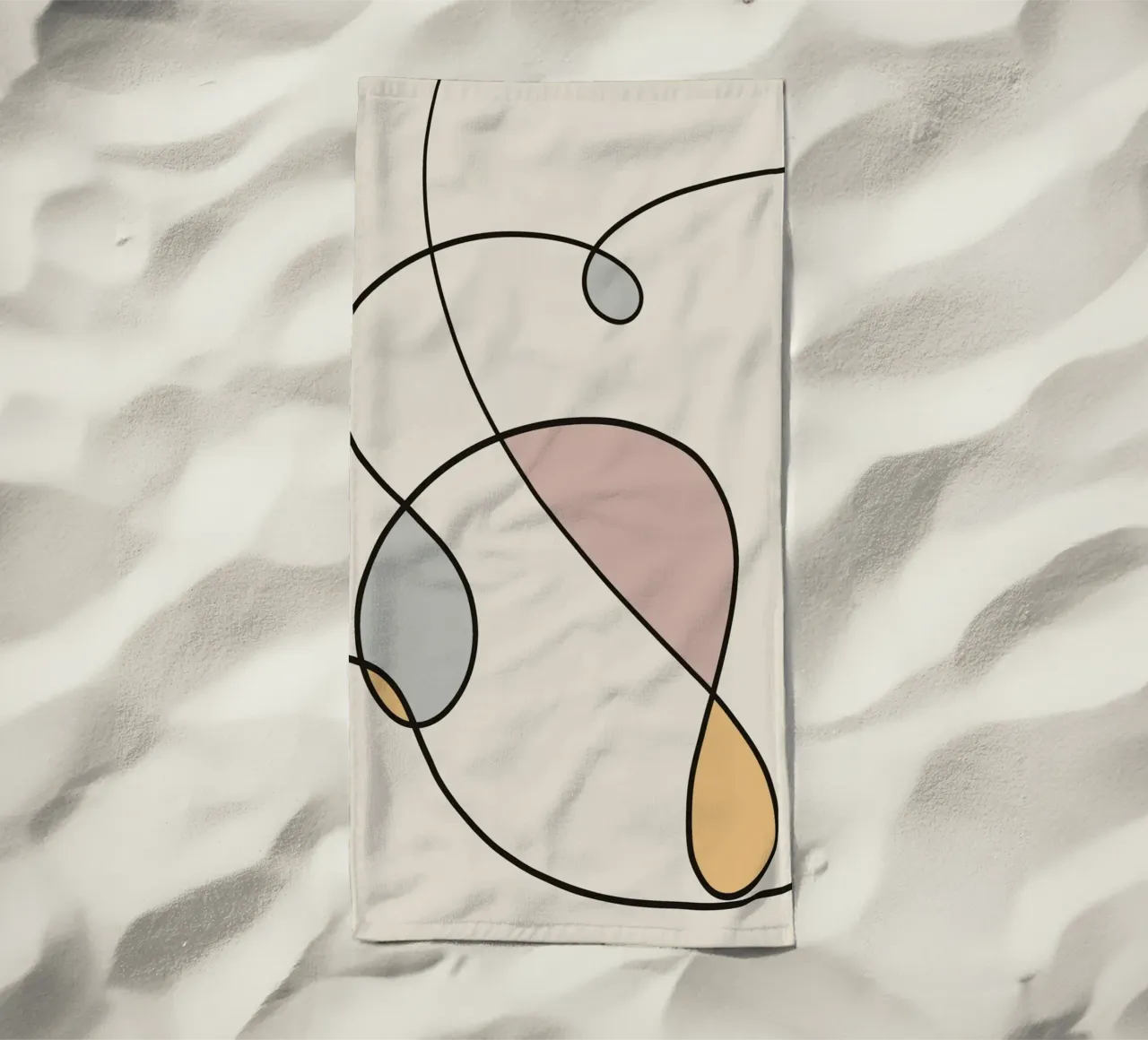 Minimal graceful line art abstract 03 telo mare da Little Dean