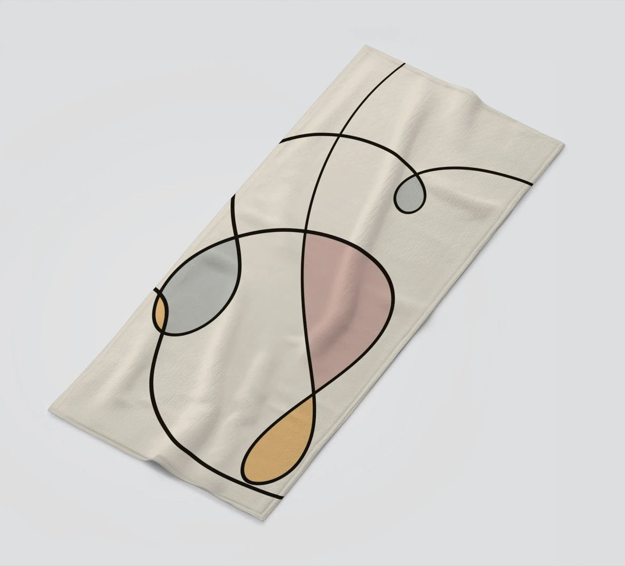 Minimal graceful line art abstract 03 telo mare da Little Dean