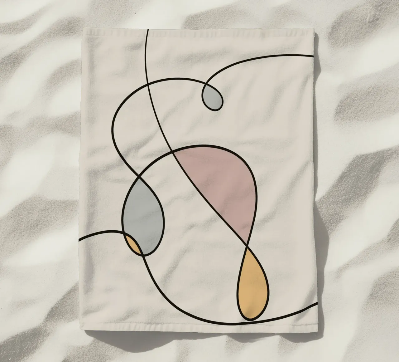 Minimal graceful line art abstract 03 telo mare da Little Dean