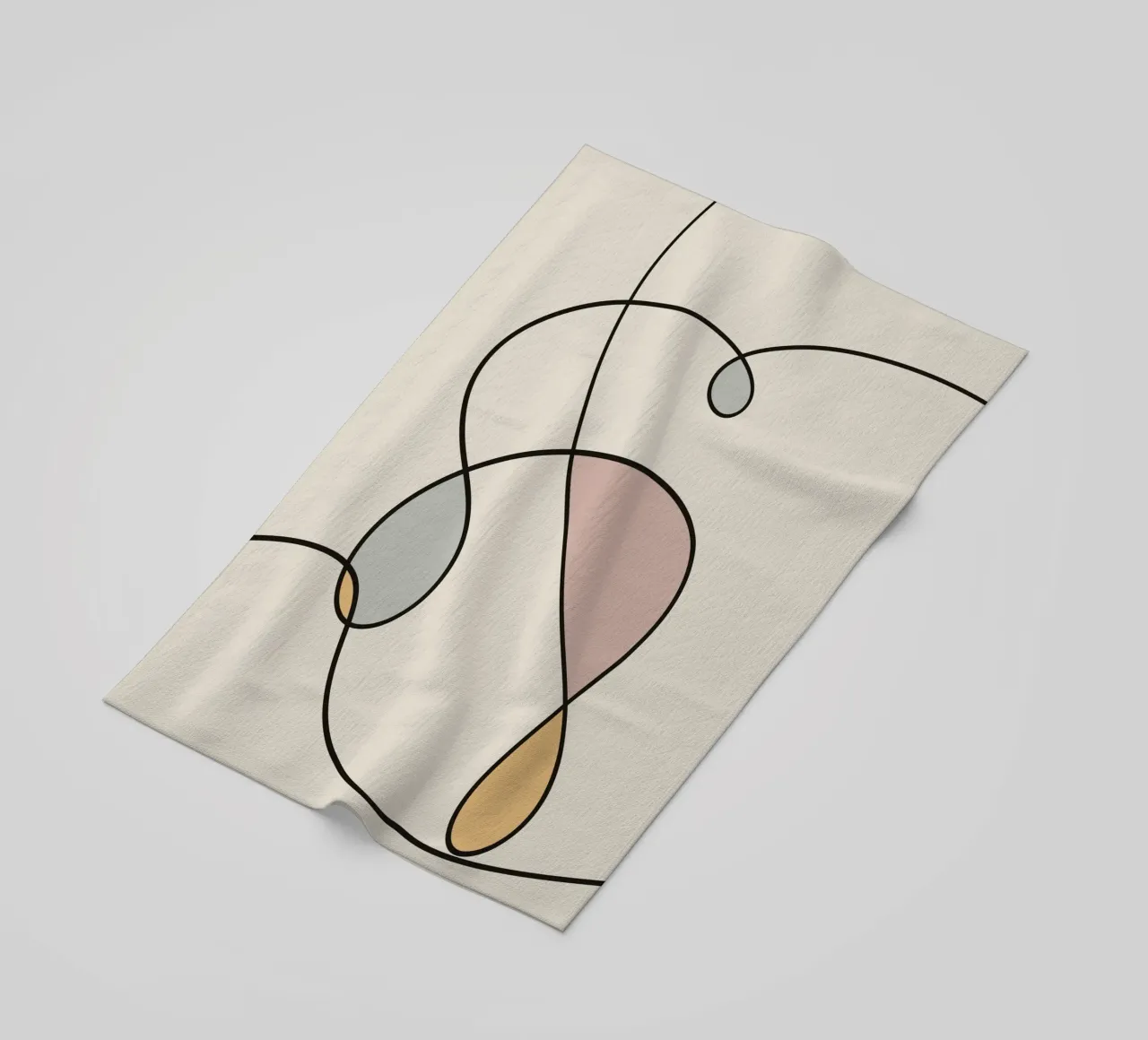 Minimal graceful line art abstract 03 telo mare da Little Dean