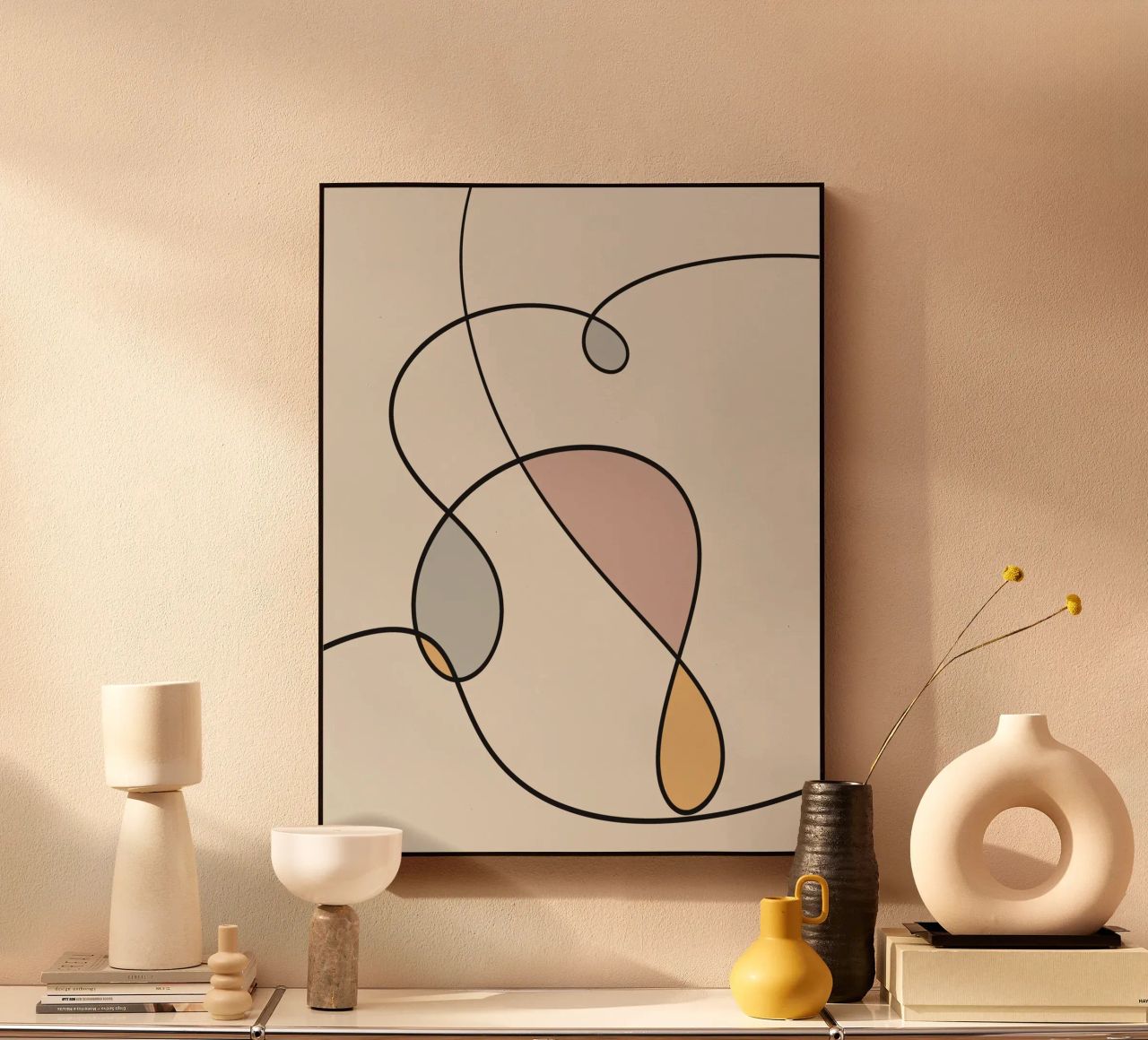 Minimal graceful line art abstract 03 plexiglass da Little Dean