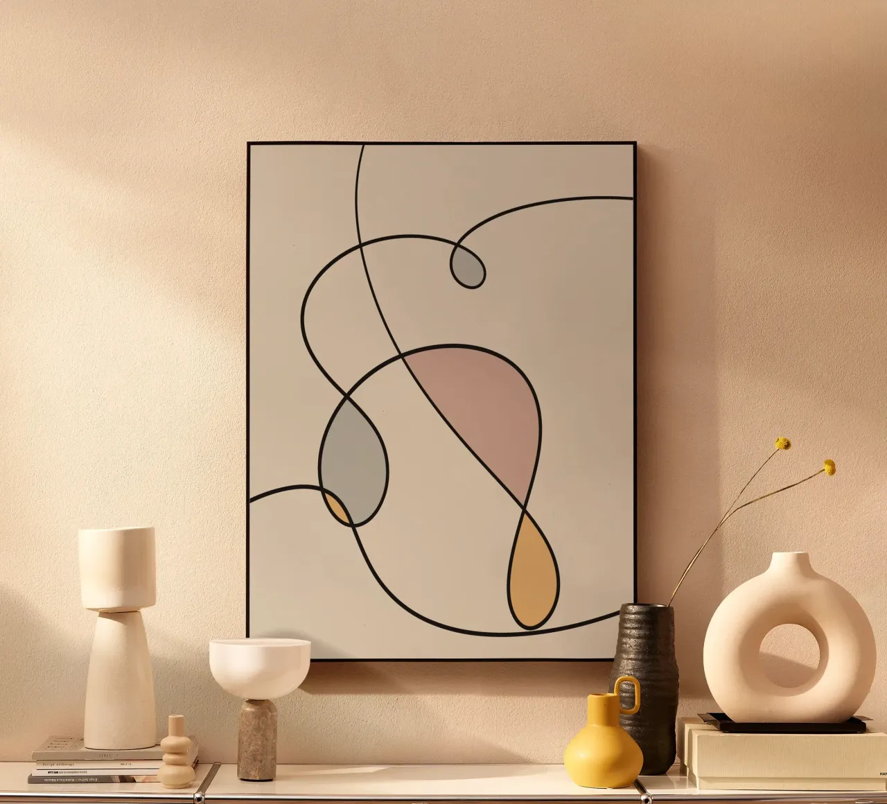 Minimal graceful line art abstract 03 plexiglass da Little Dean