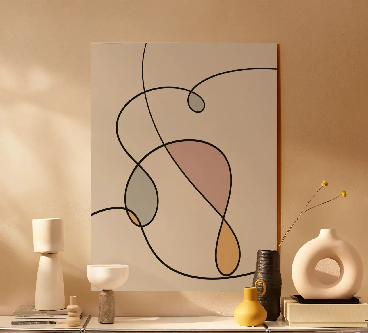 Minimal graceful line art abstract 03 plexiglass da Little Dean