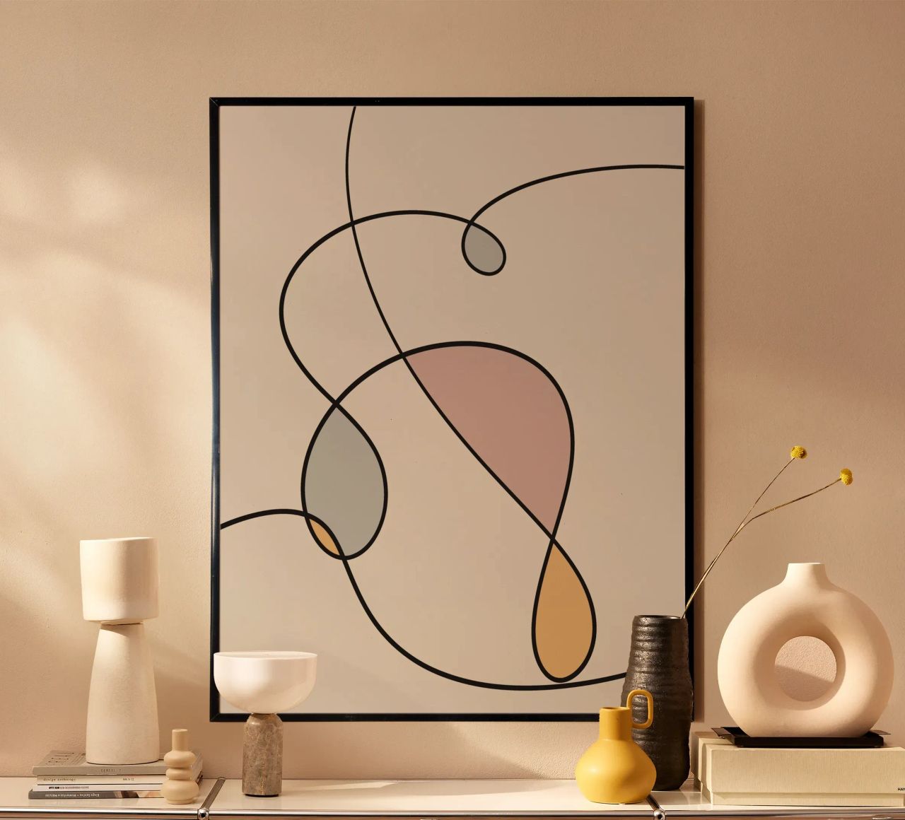 Minimal graceful line art abstract 03 carta hahnemühle da Little Dean