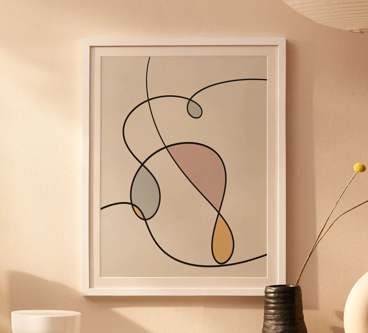 Minimal graceful line art abstract 03 carta hahnemühle da Little Dean