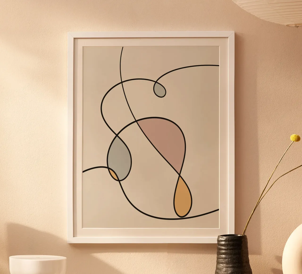 Minimal graceful line art abstract 03 carta hahnemühle da Little Dean