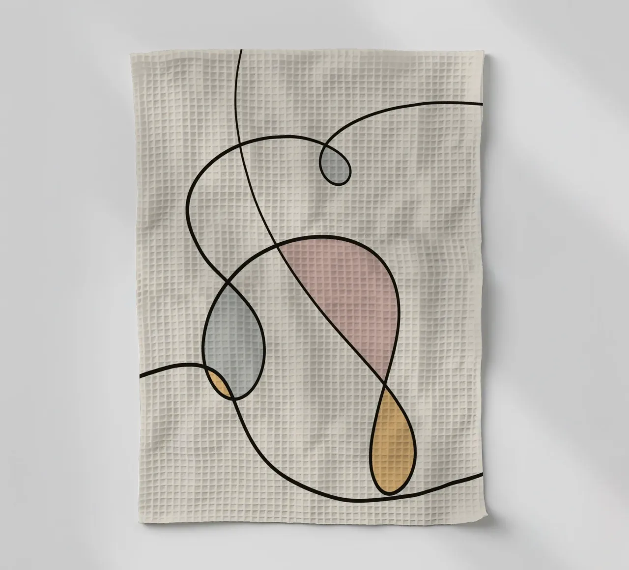 Minimal graceful line art abstract 03 canovaccio da cucina da Little Dean