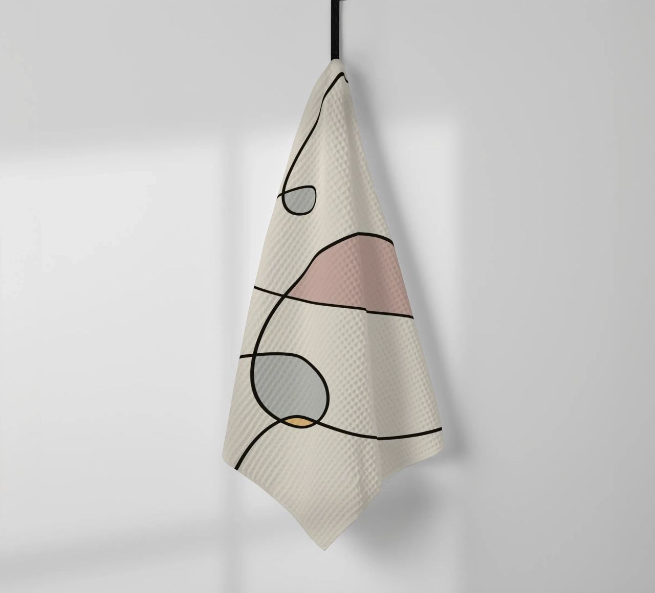 Minimal graceful line art abstract 03 canovaccio da cucina da Little Dean