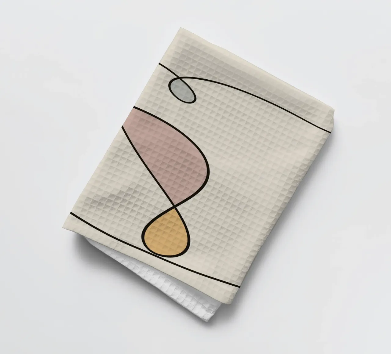 Minimal graceful line art abstract 03 canovaccio da cucina da Little Dean