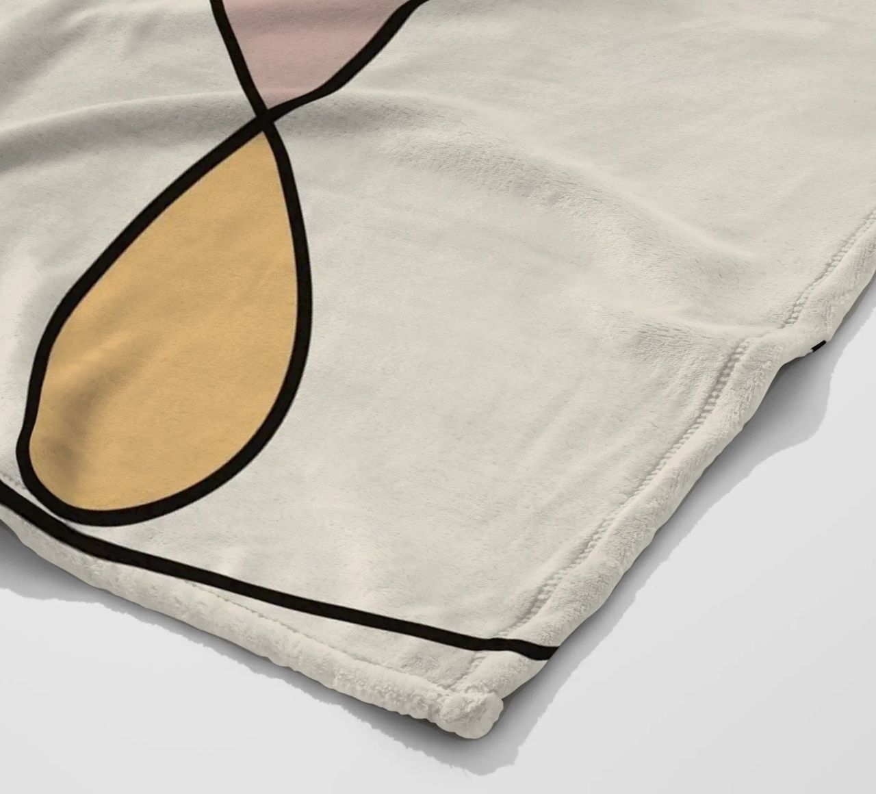 Minimal graceful line art abstract 03 coperta in pile da Little Dean