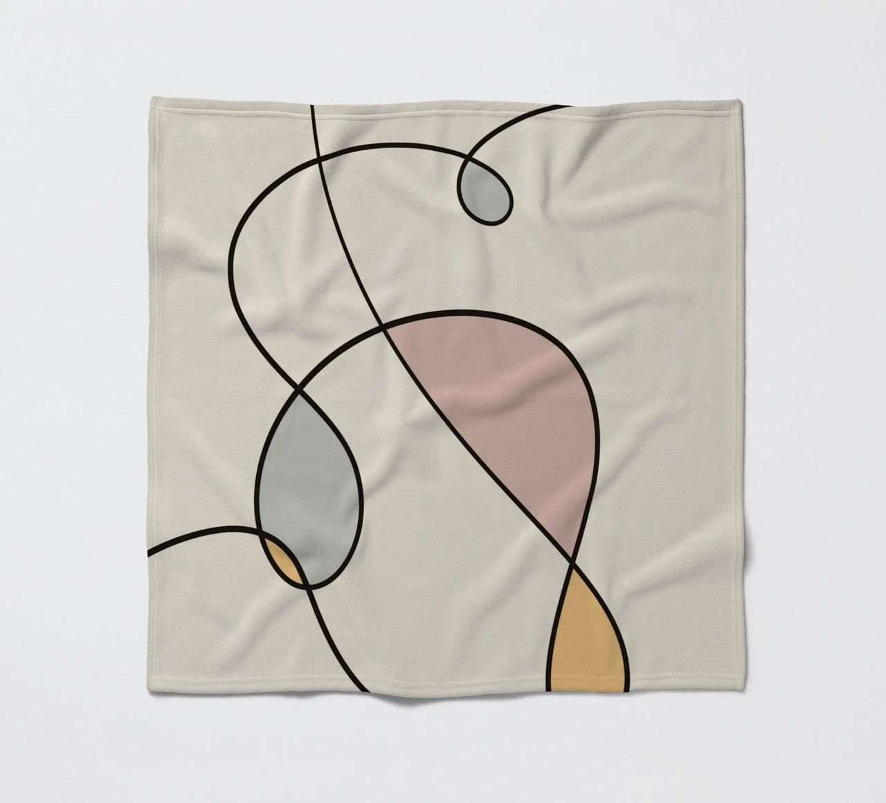 Minimal graceful line art abstract 03 coperta in pile da Little Dean