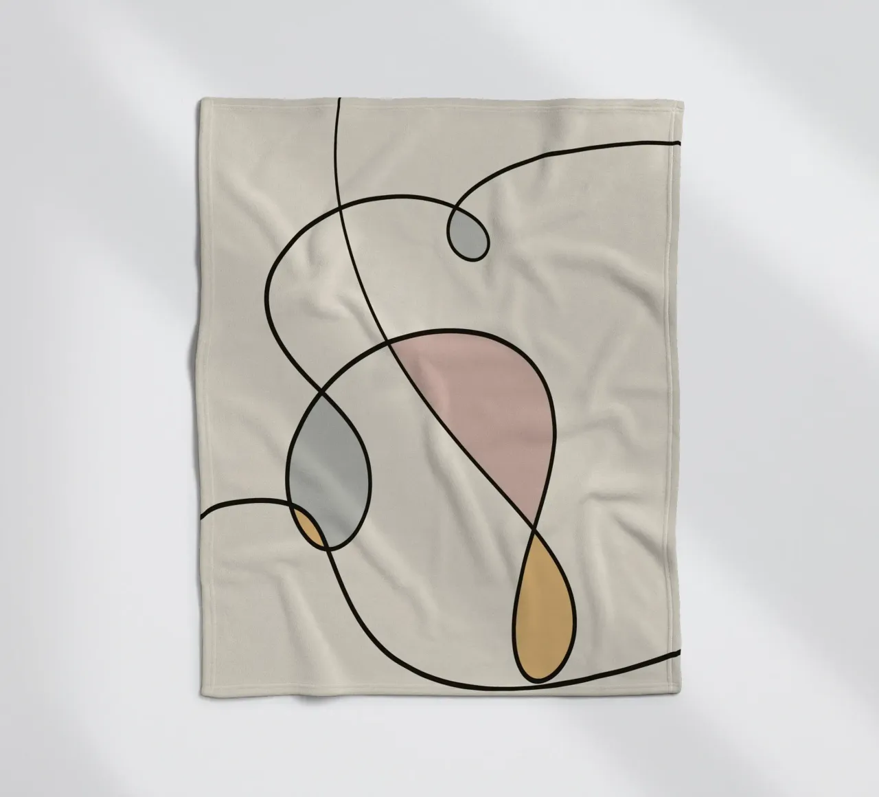 Minimal graceful line art abstract 03 coperta in pile da Little Dean