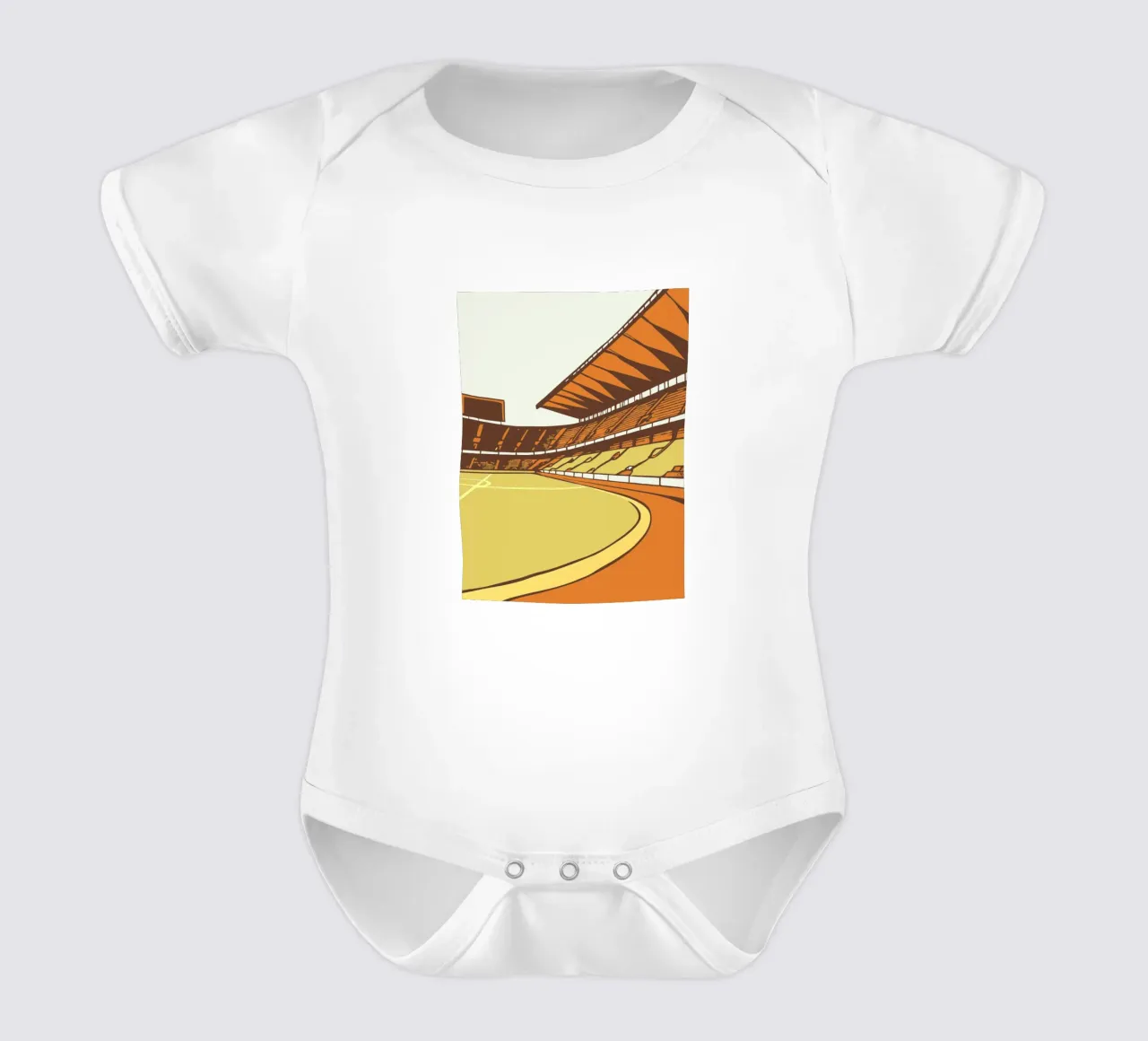Football Stadium short-sleeve baby romper by SPORTS ONLY