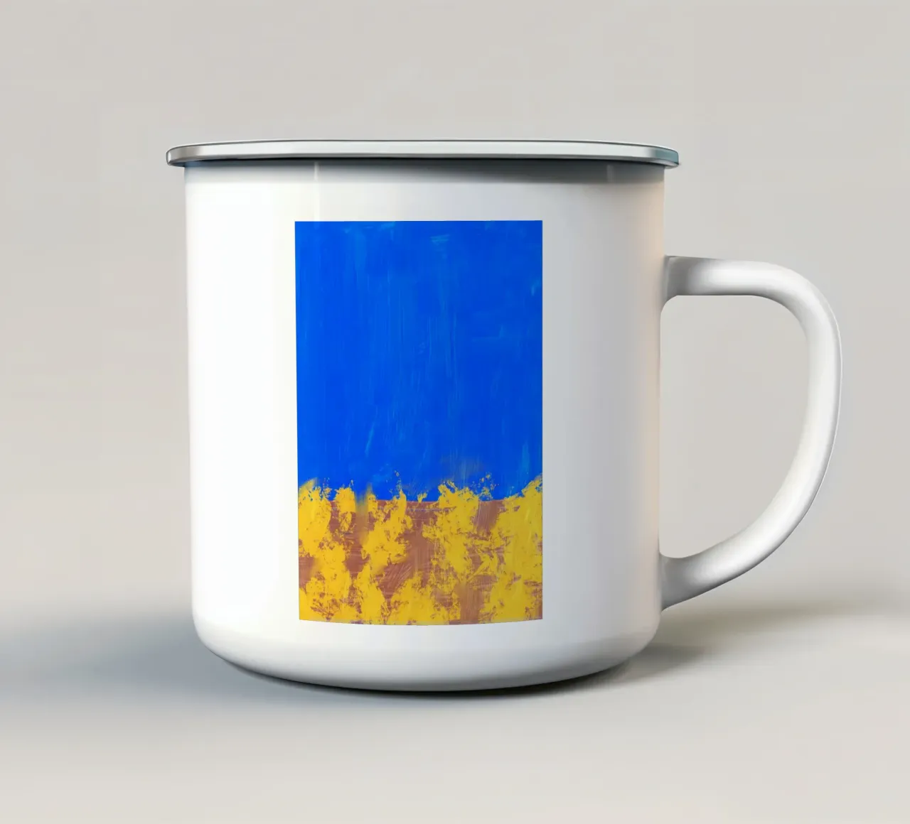 Aiuola astratta tazza in smalto da Little Dean