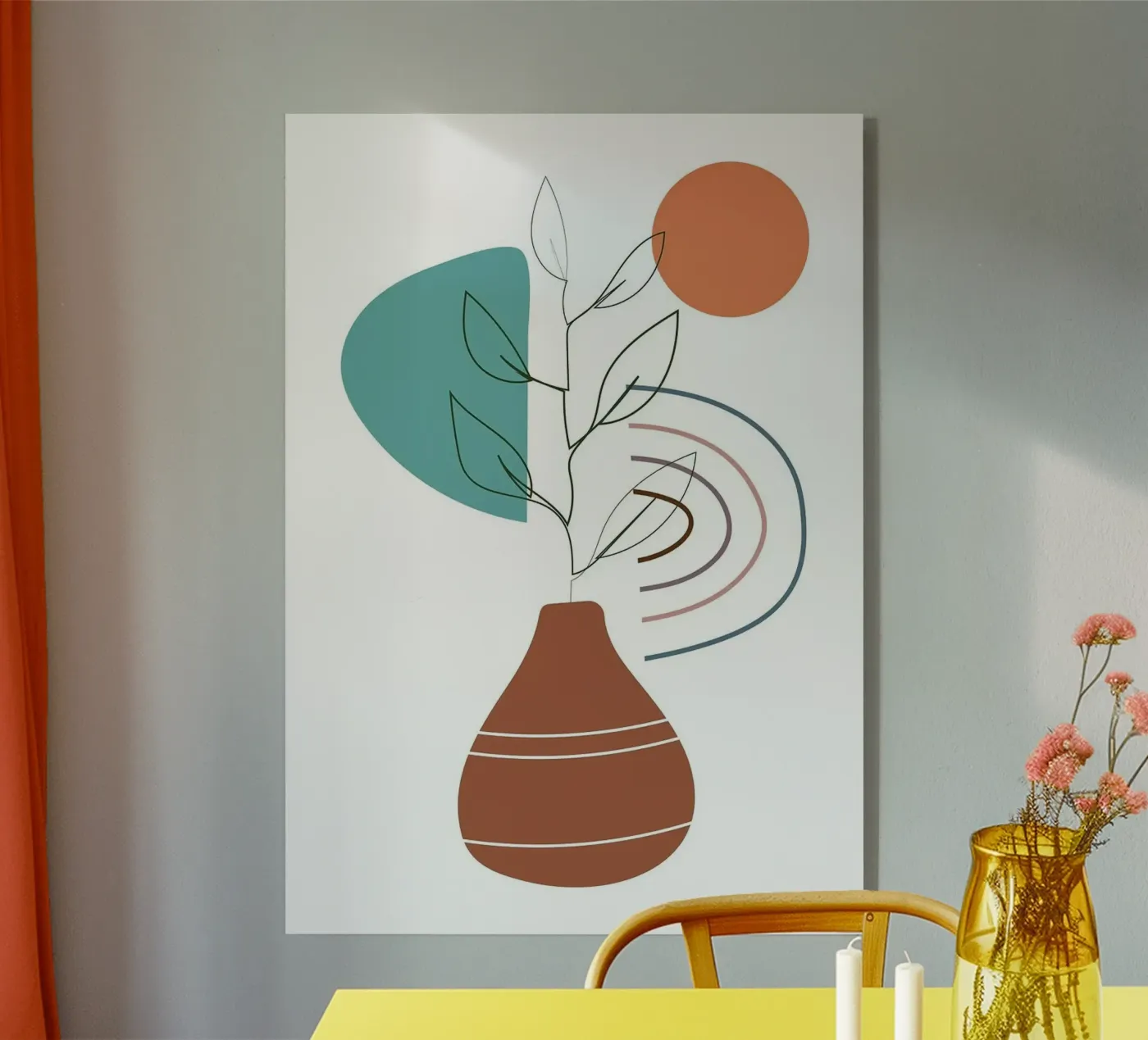 boho you acrylic glass by Abstract Botanical Art