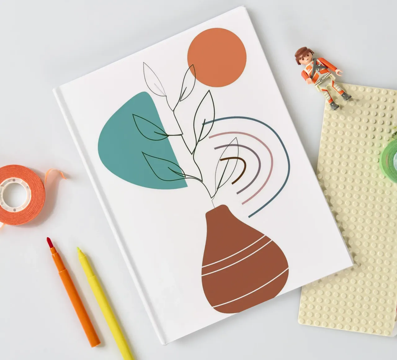 vase notebook by Abstract Botanical Art