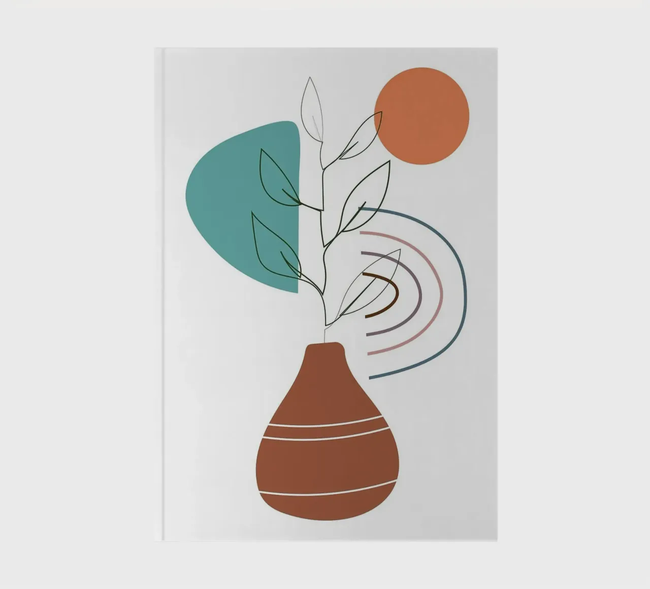 vase notebook by Abstract Botanical Art