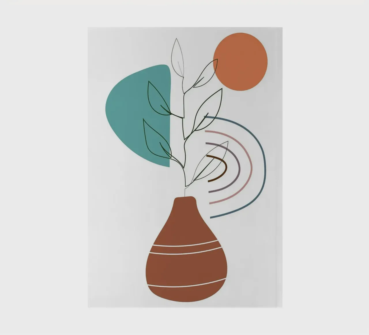 vase notebook by Abstract Botanical Art