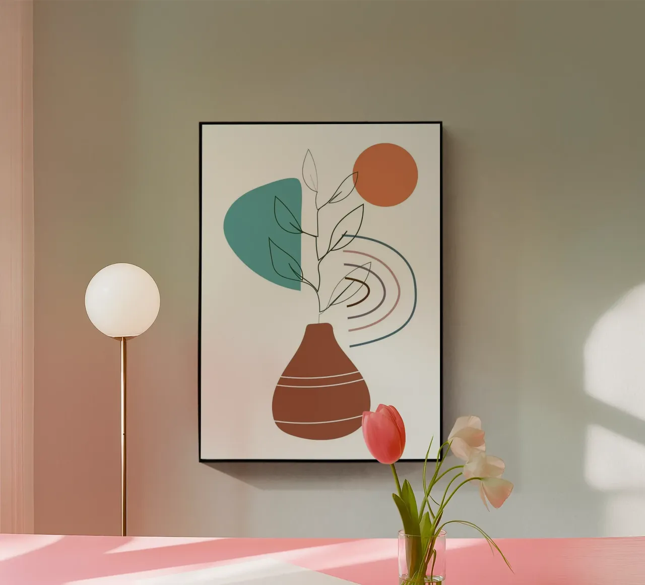 vaso plexiglass da Abstract Botanical Art