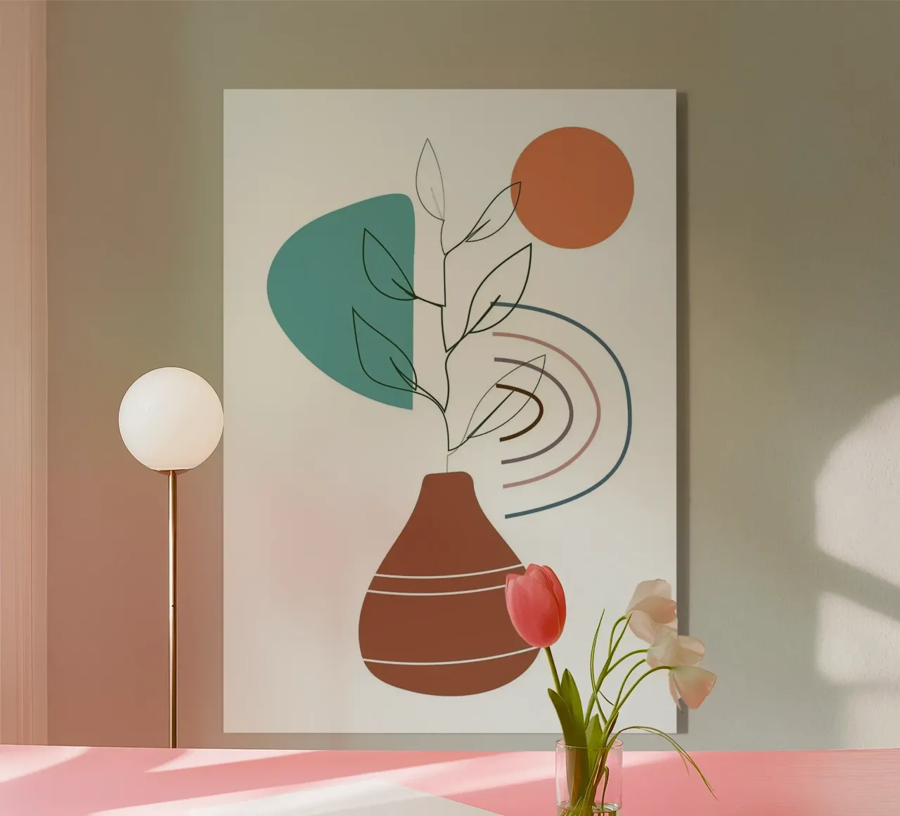 vaso plexiglass da Abstract Botanical Art