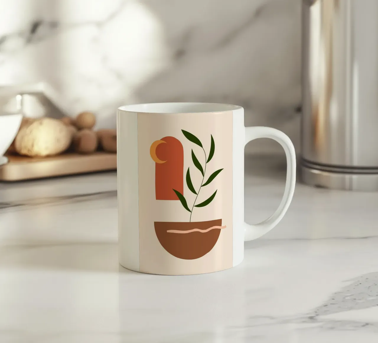 boho you tazza in ceramica da Abstract Botanical Art