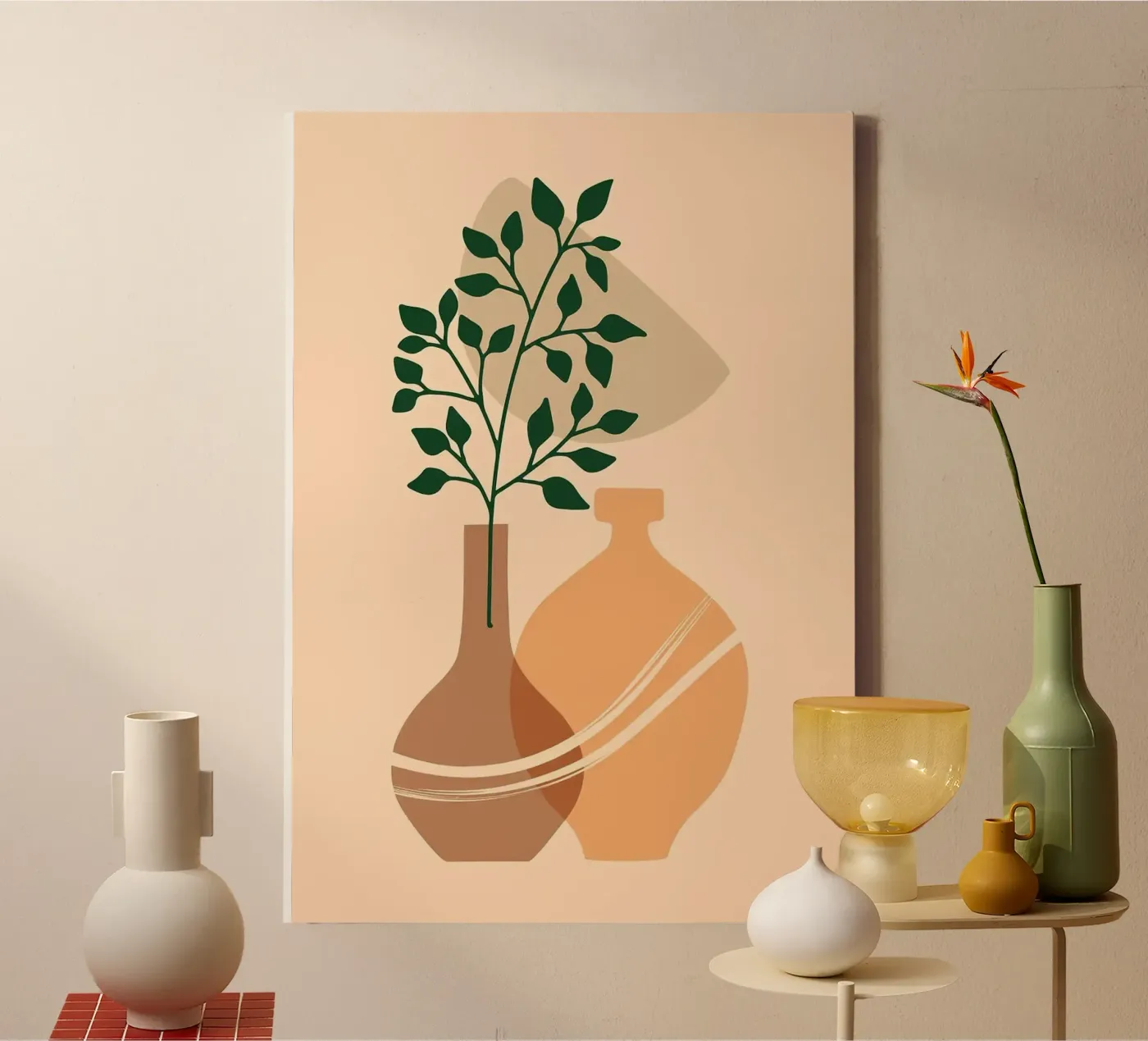 vaso tela da Abstract Botanical Art
